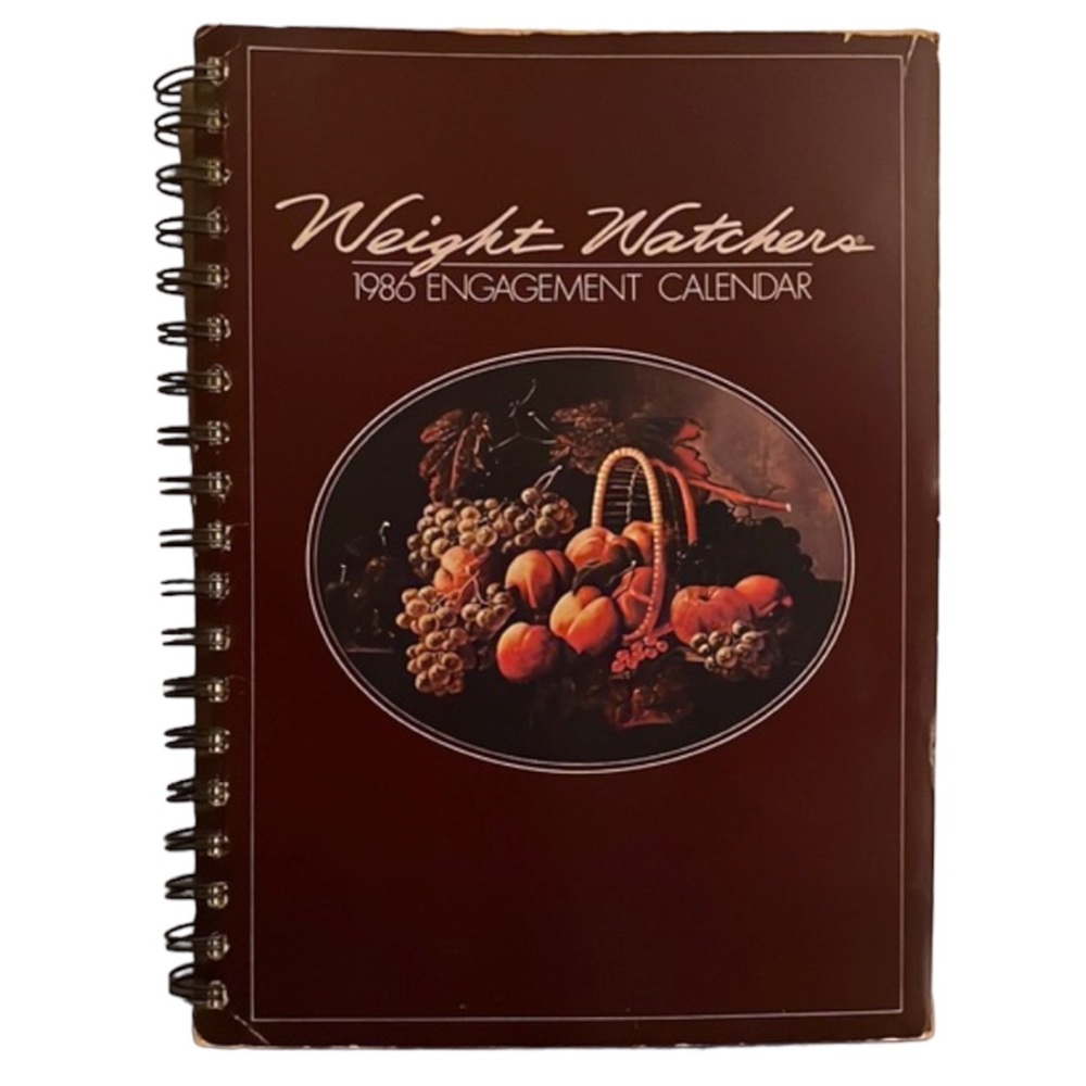 Vintage 1986 Weight Watchers' Engagement Calendar With Menus & Recipes